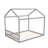 Queen Size Wooden House Bed With Headboard,Gray