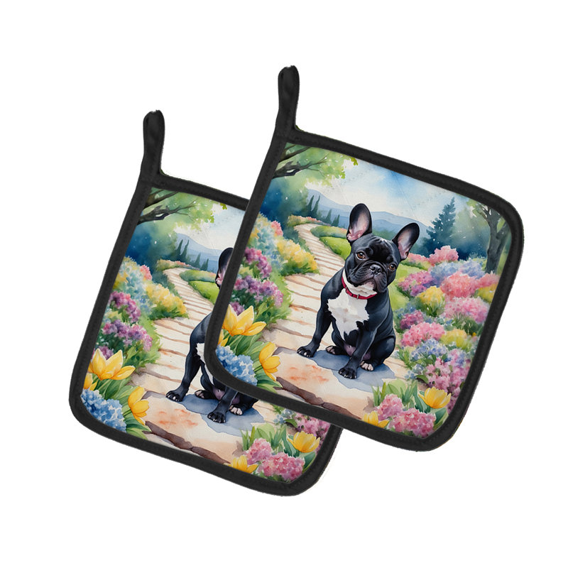 Caroline's Treasures Floral Polyester Potholder Set