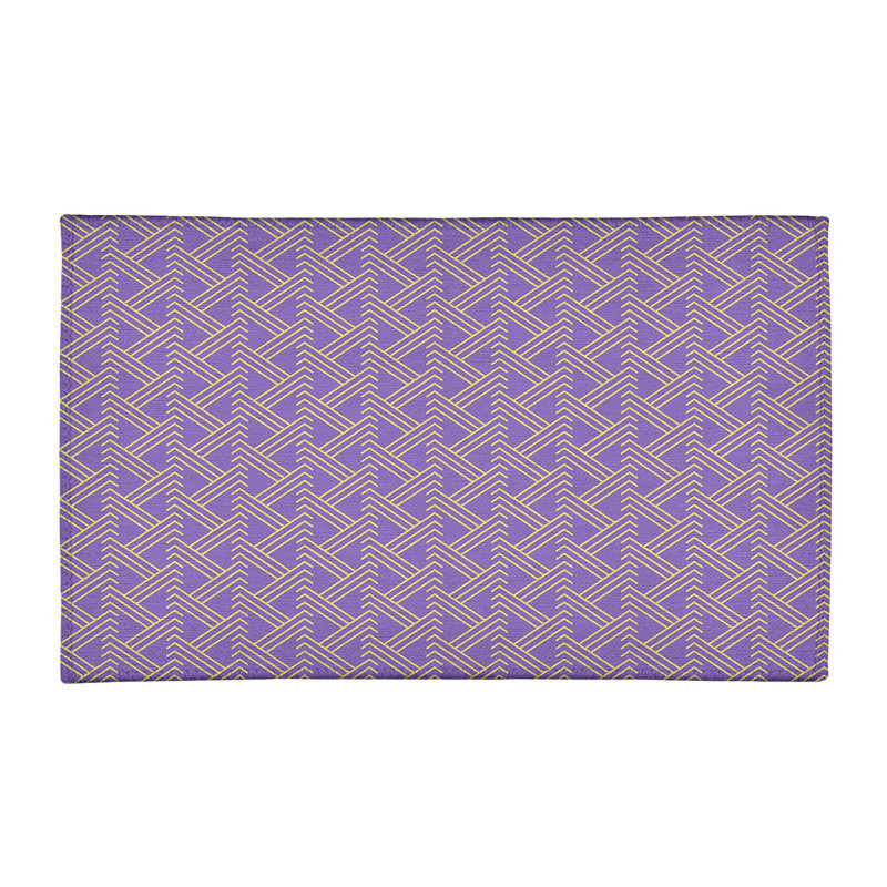 Tapis mauve/jaune zig zag, Rectangle 2 pi x 3 pi