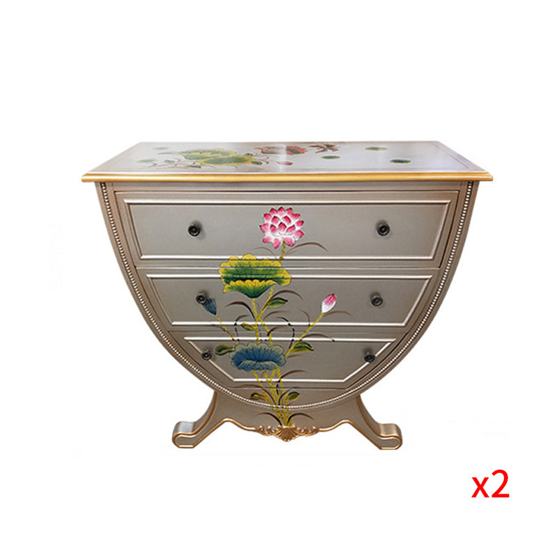 American Painted European Decorative Cabinet Accent Chest