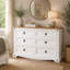 Solid Wood 132 cm W Chest of 6 Drawers