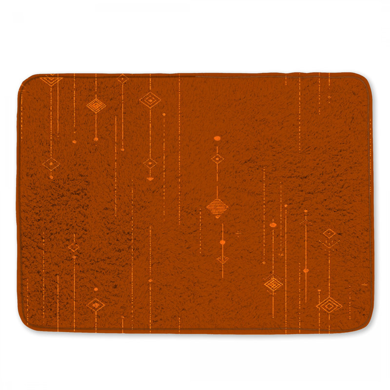 Tapis de bain à motif géométrique, 34in W x 21in L