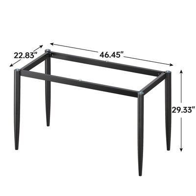 Pieds de table en métal noir