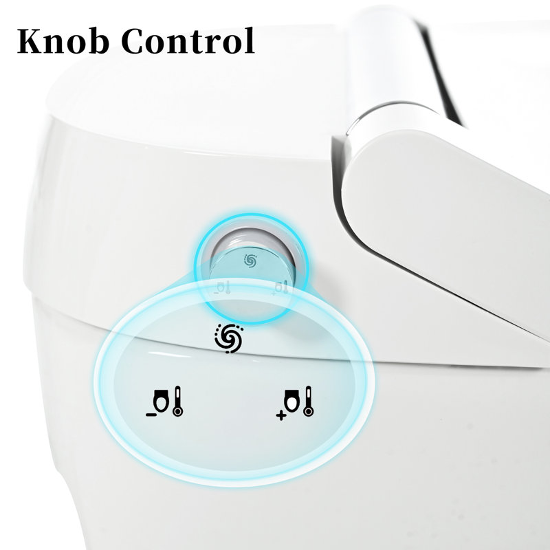 Toilette intelligente pour salle de bain avec chasse d'eau automatique et fonction de nuit douce