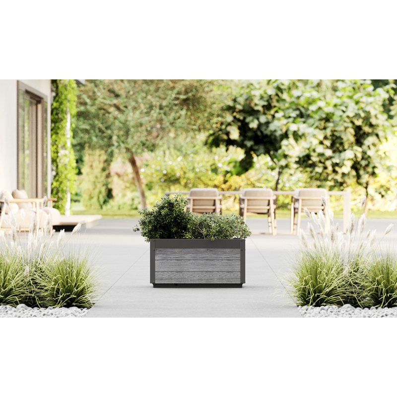 Delta Modern Vinyl Planter,, Gray, 15.5'' H x 30'' W x 17'' D