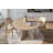 Modern Dining Table, Travertine Color, 47.2 x 29.5 x 47.2 inches | 100% Melamine Coated Particle Board, Thickness: 1.0 inches | Durable Design, Supports Up to 132 lbs | Elegant Marble Look for Stylish Dining Spaces-1722433908