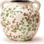 Vase en céramique rustique de 5,8 po: décor floral chinois pour tablette et table