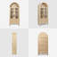 Grande vitrine arquée en bois 71 "avec portes 71"-12995175
