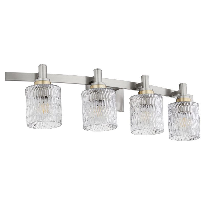 Stadium 4-Light Satin Nickel Vanity, Satin Nickel