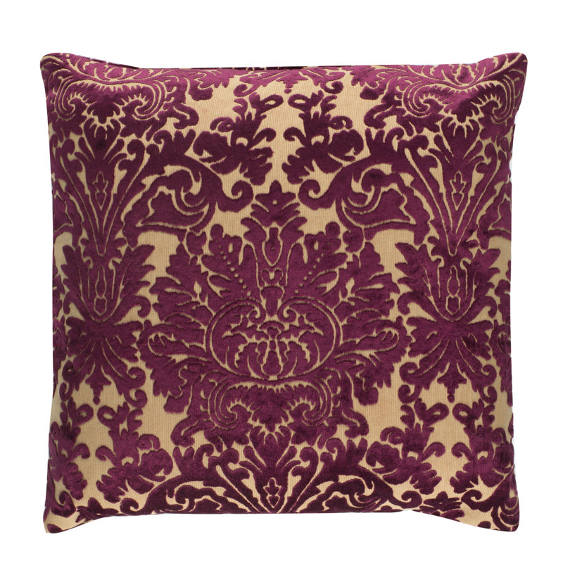 Lenna Damask Reversible Throw Pillow