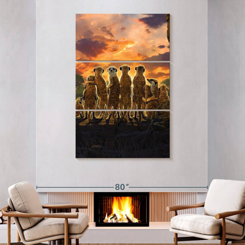 Brampt Meerkats, 74" H x 48" W