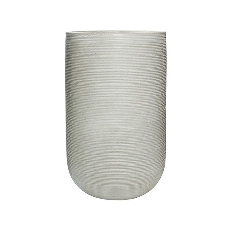 Pot à fleurs Hollis Fiberstone, H 21,5 po x l 14 po x P 14 po, Gris clair