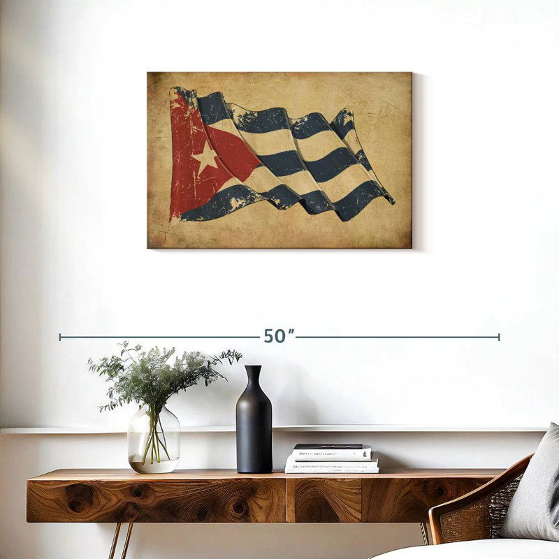 Drapeau cubain Borges, H 20 po x l 30 po