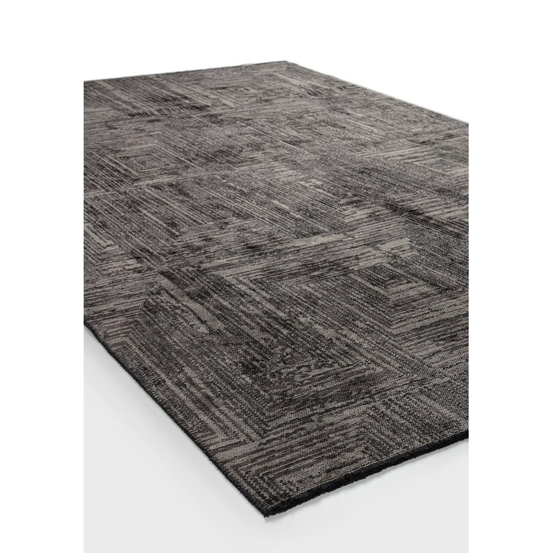 Tapis traditionnel à motif géométrique, Rectangle 9 pi 10 po x 14 pi