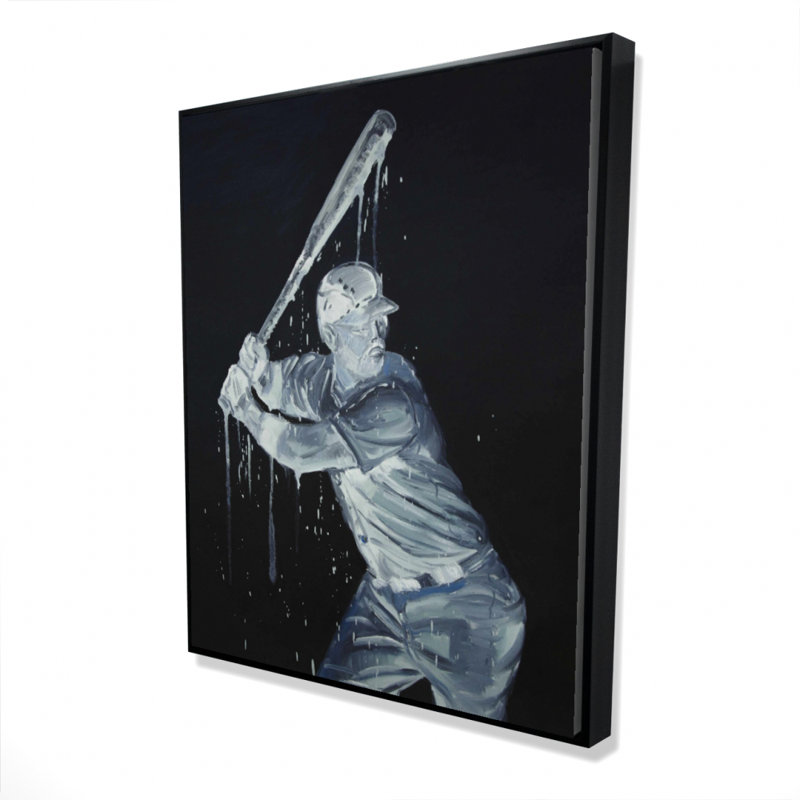 Baseball Player Print On Canvas