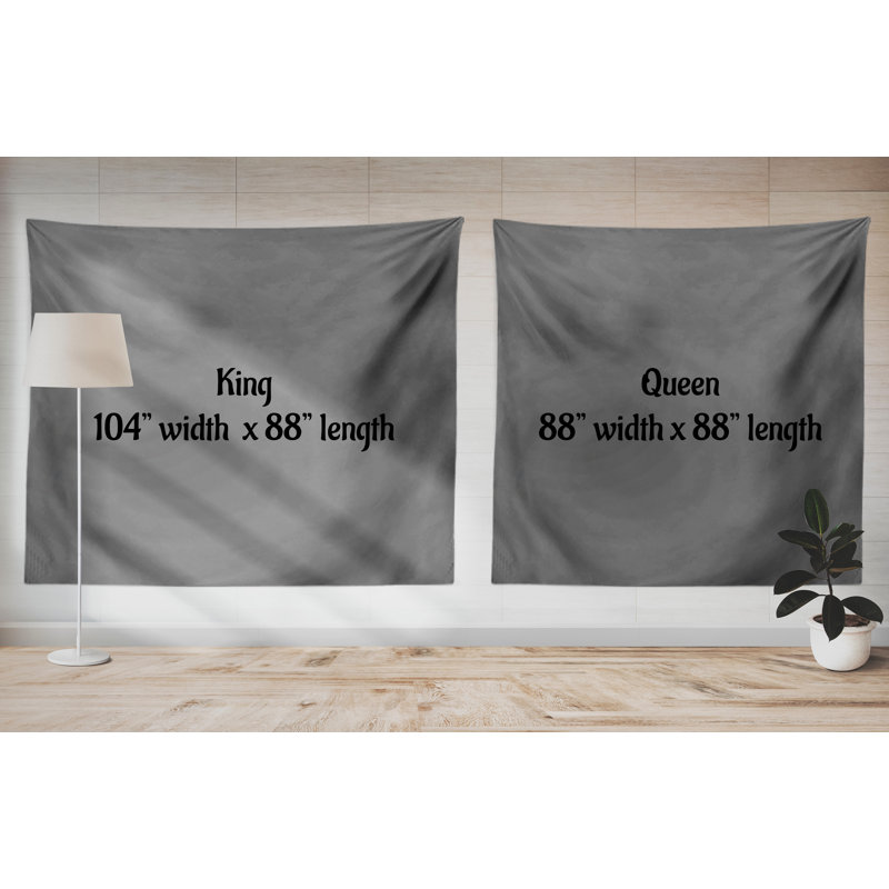 Tapisserie en microfibre, H 88 po x l 88 po