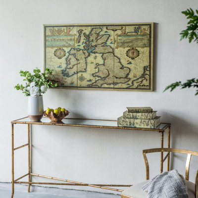 Set of 3 Rectangular Map Wall Art