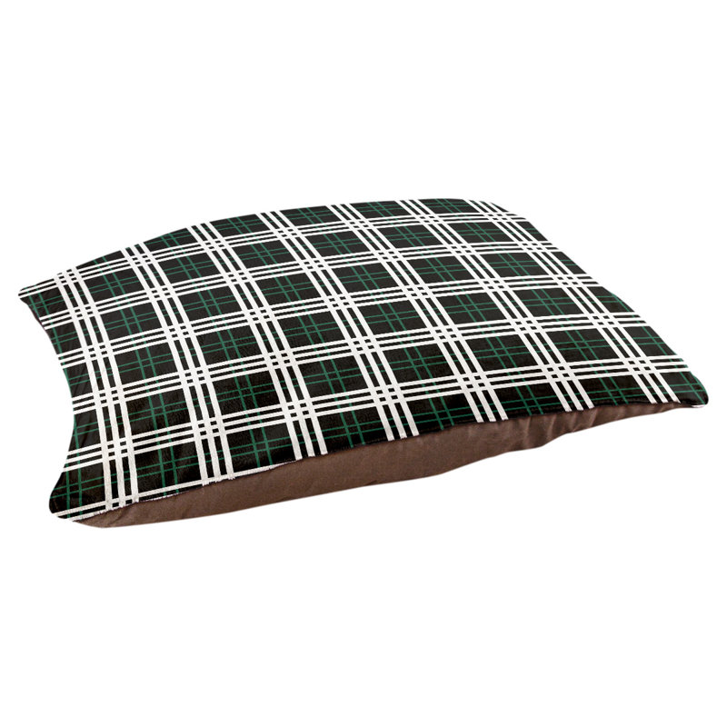 Coussin d’intérieur de luxe New York, Petit (l 28 po x P 18 po x P 4 po), Hunter Green/White/Gray
