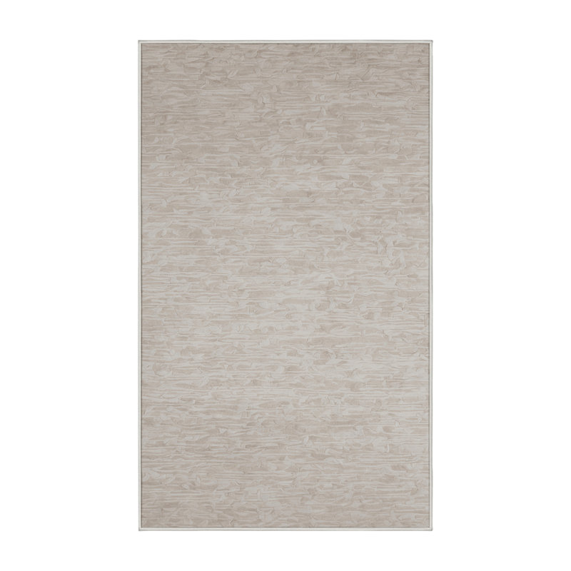 Tapis beige lavable à la machine GSIX03561, Rectangle 8 pi x 12 pi