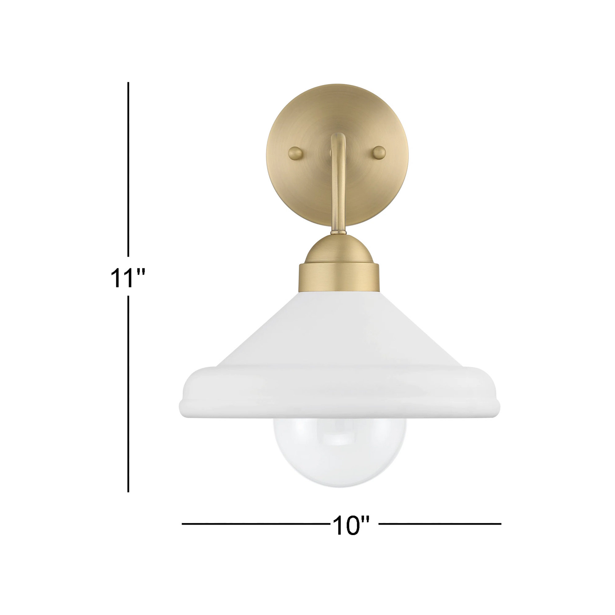 Delilah Single Light Iron Dimmable Armed Sconce, White