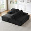 Canapé modulaire en L avec siège profond, sans assemblage requis, canapé-lit modulaire pour salon, chambre à coucher, appartement, noir-1987582592-1987582593-1987582595-1987582598