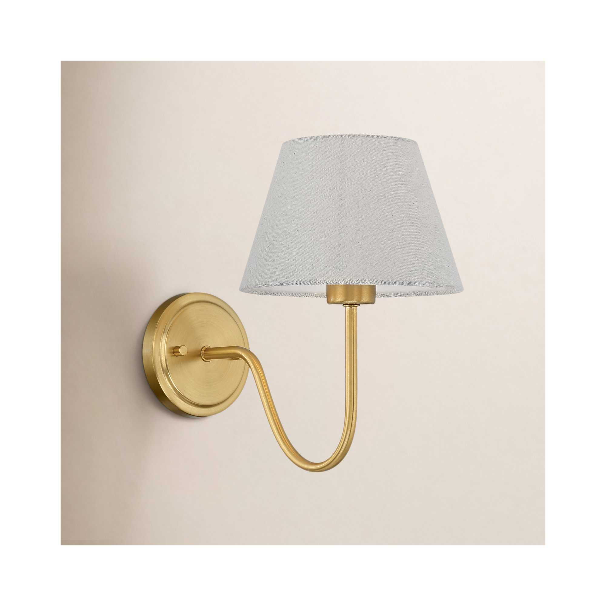 Beacon Brass Armed Wall Sconce, Gold