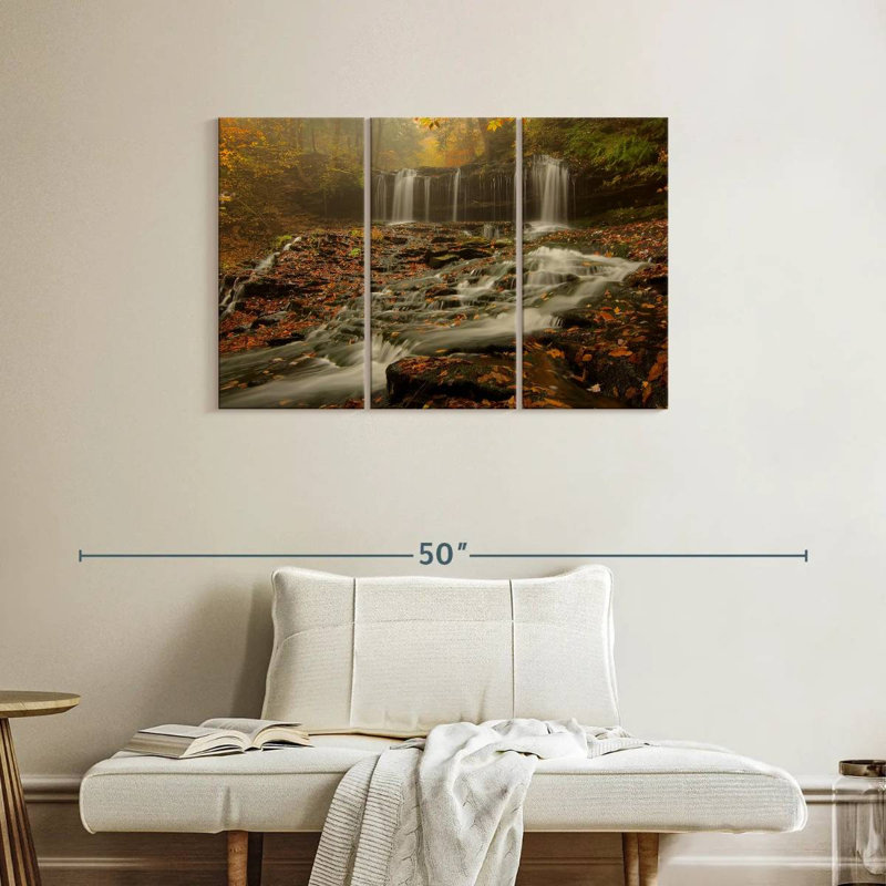 Kerrick Mystic Autumn Waterfall, 24" H x 38" W