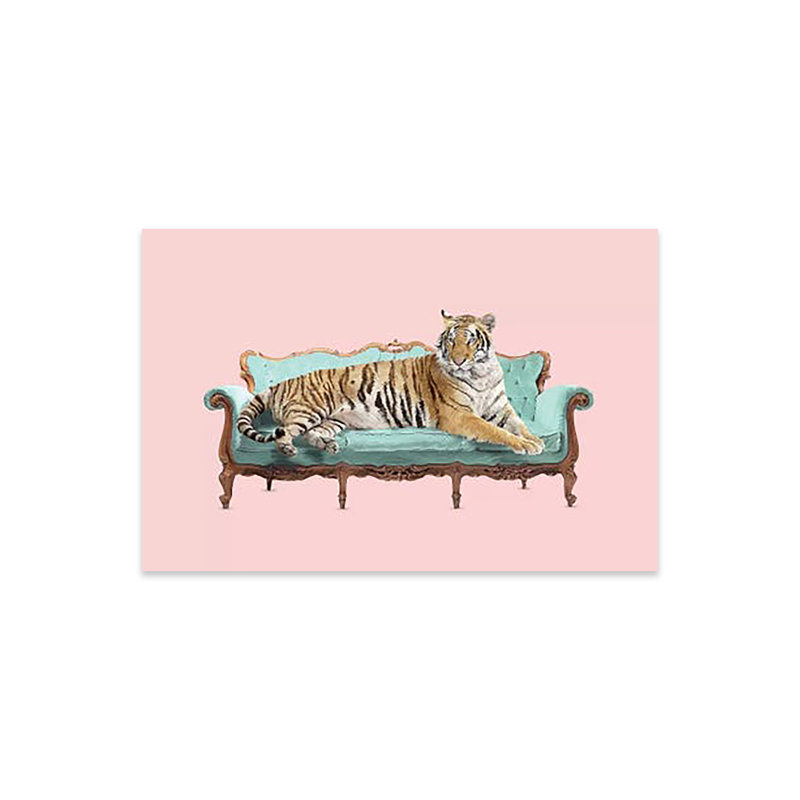 Impression de tigre paresseux sur verre acrylique, H 24 po x l 16 po x P 0,25 po
