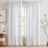 Semi Sheer Rod Pocket Farmhouse Textured Curtains-391720891-391720895