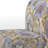 Retro Collage Blooming White Chrysanthemum - Velvet Upholstered Farmhouse Slipper Chair, Purple Accent Chair