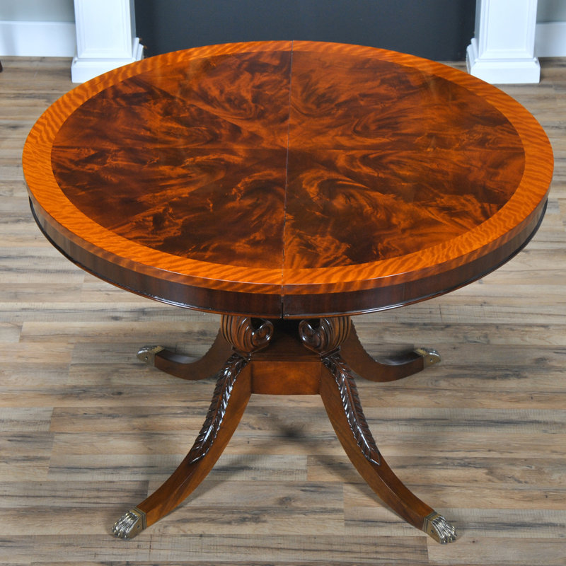 Mahogany Oval Solid Wood Dining Table