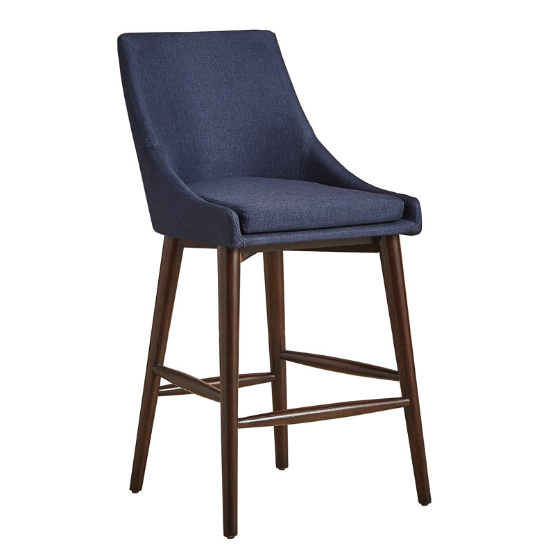 Leonitus Upholstered Counter Stool, Twilight Blue