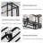 6 - Light 47.24'' Black Farmhouse Dimmable Flush Mount