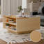 Table basse à plateau relevable en bois multi-fonctions avec grand espace de rangement