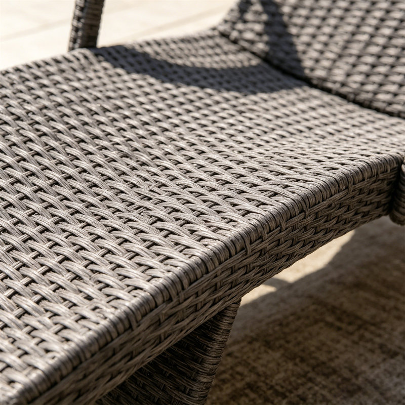 CRETE WICKER CHAISE LOUNGE