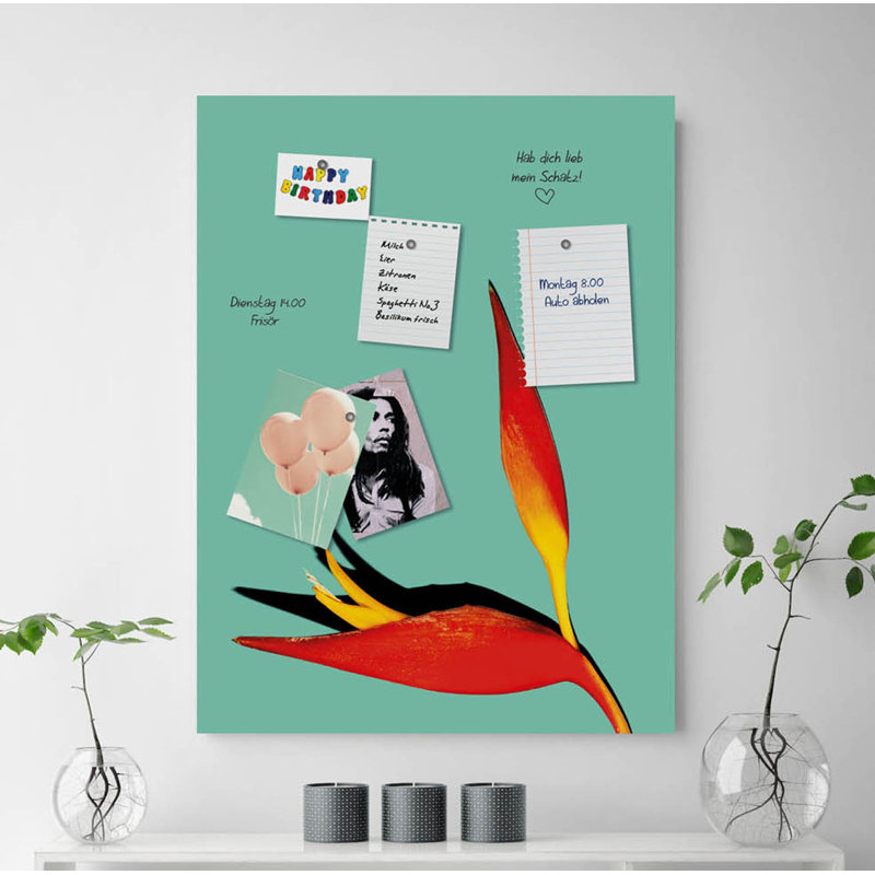 Magnetic Glass Photo Memo Board