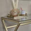 Hematite Glass Top Metal Base Writing Desk-204357585-204357614