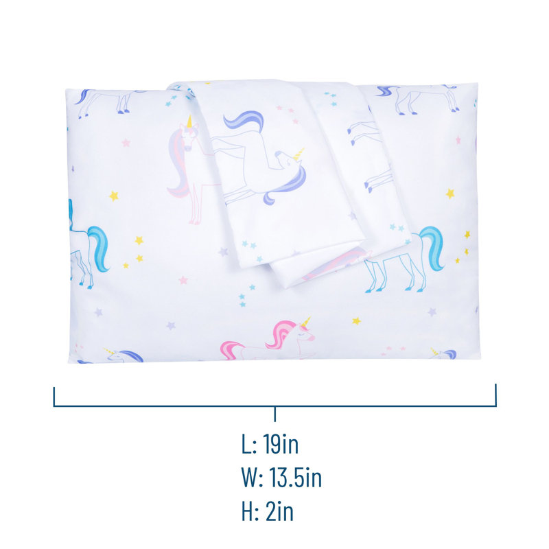Ensemble de 2 taies d'oreiller pour enfant 100% microfibre Wildkin - Taille douce, respirante et pour tout-petit - Licorne