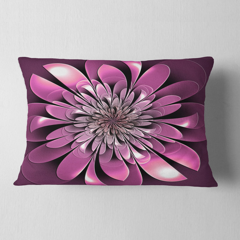 Coussin lombaire floral à fleur scintillant luxueux