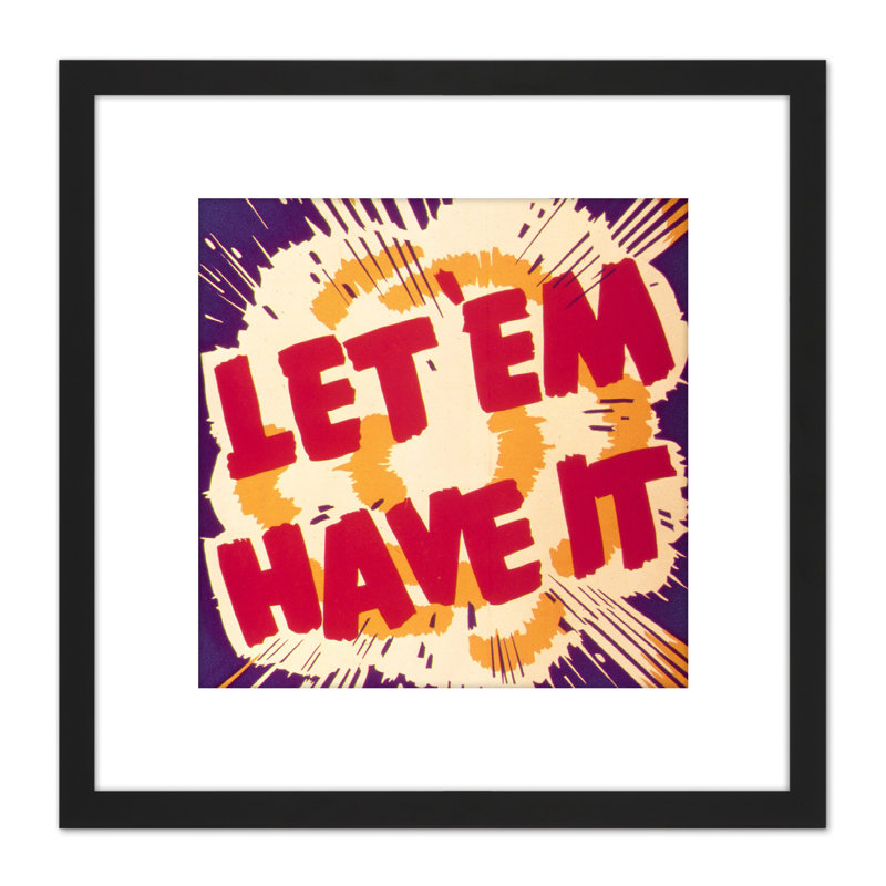 War WWII USA Let Em Have It Explosion Advert - Single Picture Frame Print