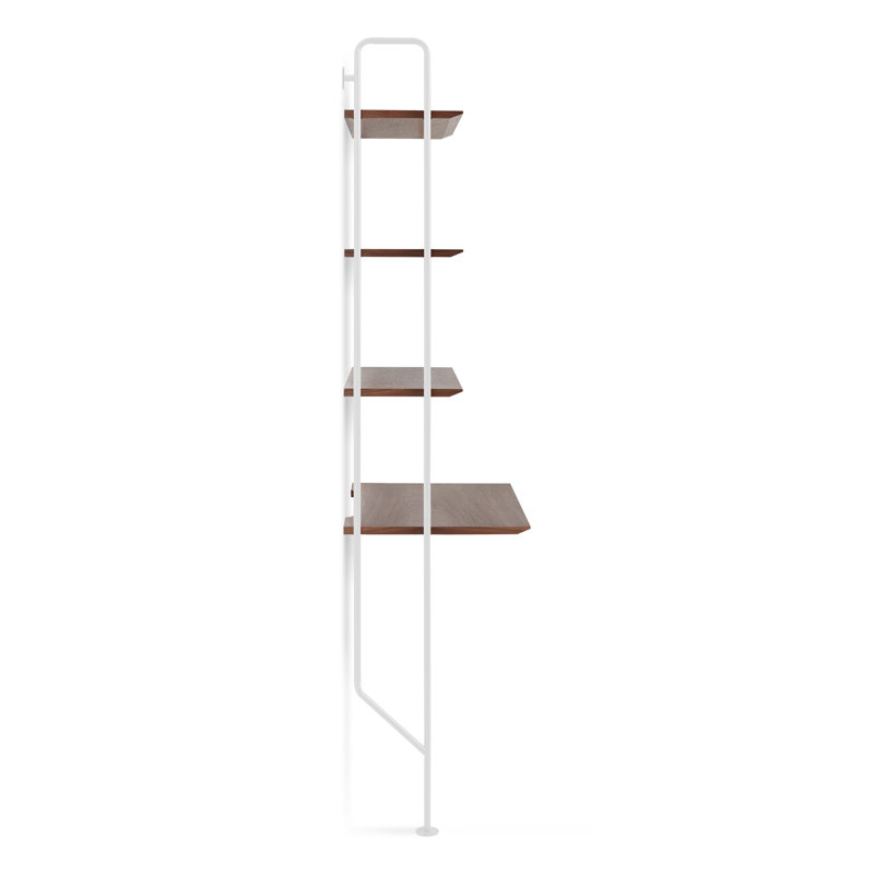 Hitch Ladder Desk, White, Walnut
