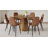 45" Round Dining Table Set for 4, 5-Piece Kitchen Table and Chairs With Faux Wood-Grain Tabletop & Faux Suede Chairs.-1403201007