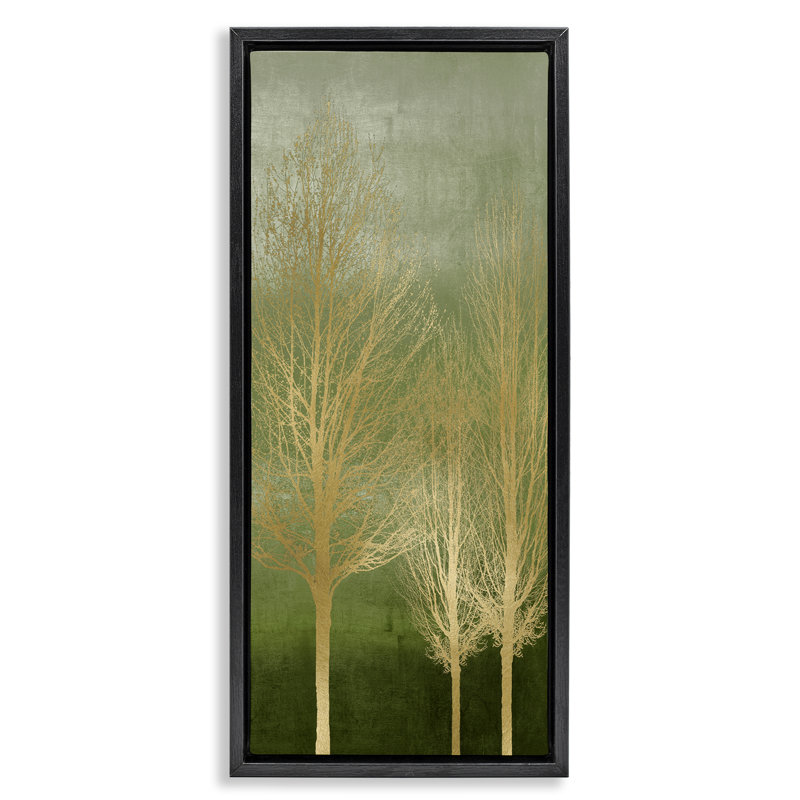 Cadre flottant à branches dorées Tranquil, design par Kate Bennett, H 25 po x l 11 po, Cadre flottant noir de jais