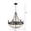 Luminaire suspendu noir Chandelier Farmhouse