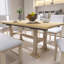 Ensemble de table de salle à manger extensible 6 pièces Farmhouse-1163200205