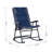 Garrett 2 Piece Outdoor Patio Furniture Set with 2 Folding Padded Rocking Chairs, Bistro Style for Porch, Camping, Balcony-31052360