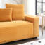 4 4 pièces en velours côtelé orange de 105,39 pouces avec 4 coussins décoratifs, intérieur doux pour un espace douillet de 105,39 pouces, 4 pièces en mousse dense pour un salon agréable-1490320413