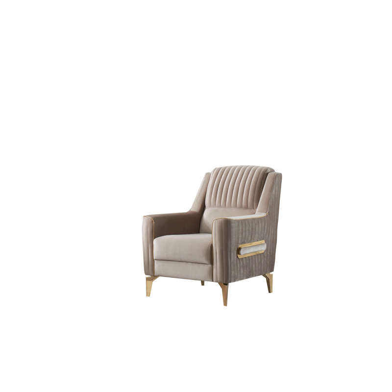 Chaise rembourrée en tissu de velours Melody