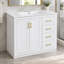 Meuble-lavabo de 91 cm avec lavabo en céramique et meuble de rangement autoportant