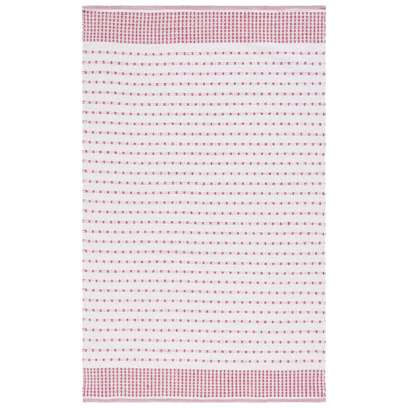 Aitken Flat Weave Cotton Geometric Rug, Rectangle 5' x 8'